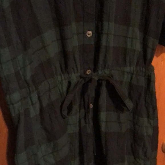 Banana Republic plaid Tunic w drop waist / drawstring ~ size 6 - Picture 4 of 9